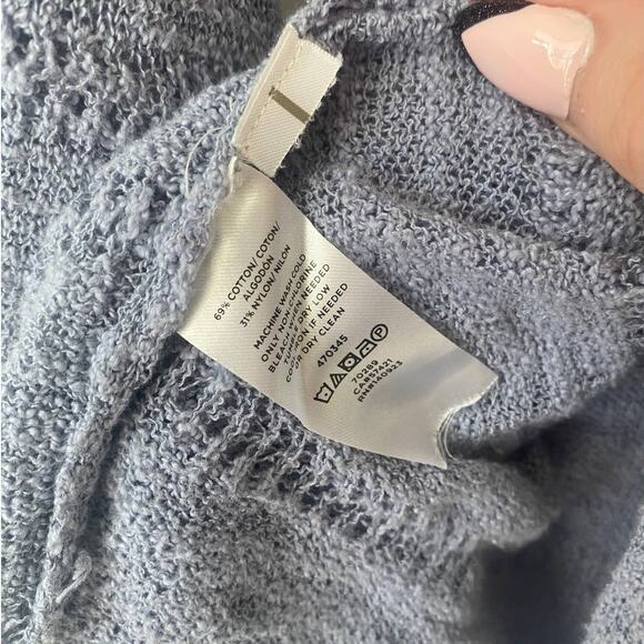 LOU & GREY KNIT OVERSIZED BLUE SWEATER SIZE SMALL - Picture 5 of 7